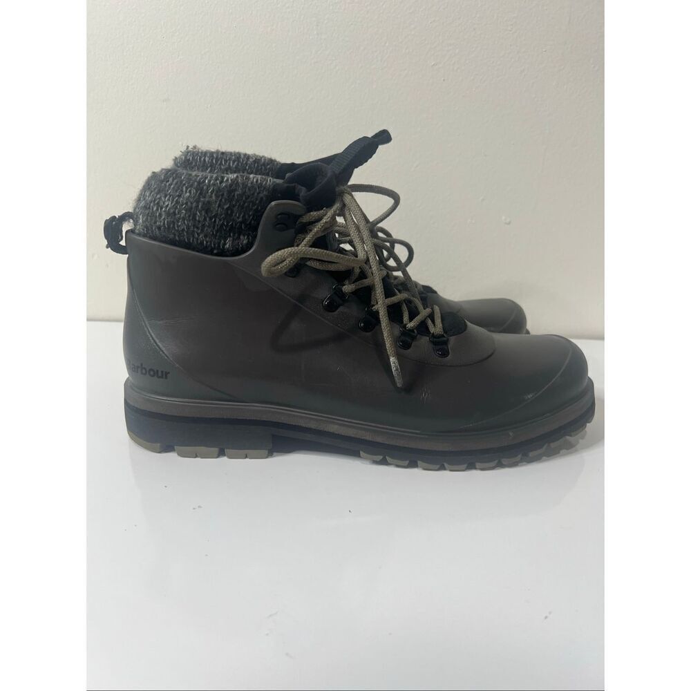 Barbour Men's Zed Hiker Cold Weather Boots Charcoal Gray Sz 11
